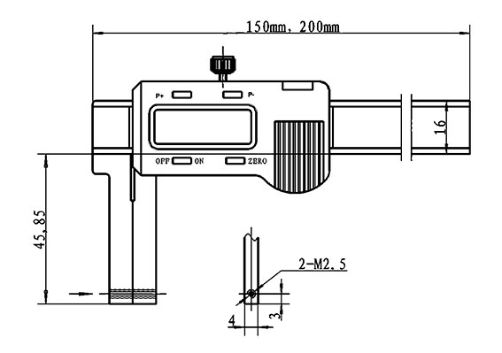 Calibres digitales de puntas intercambiables para exteriores e interiores