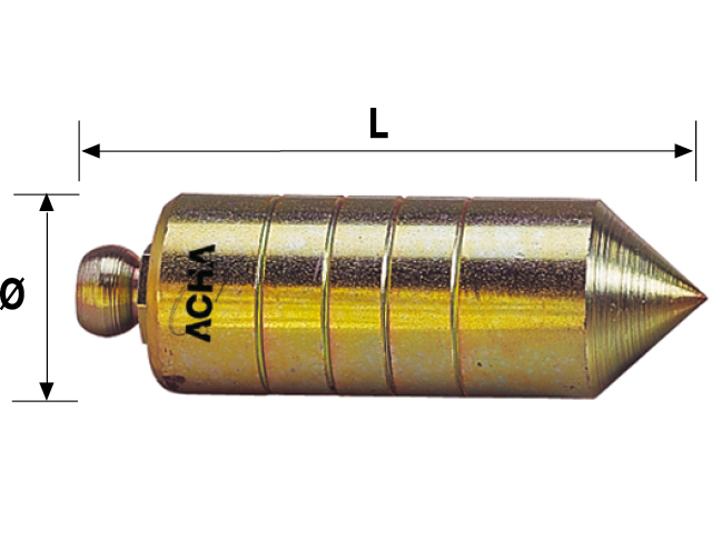 Plomadas de acero zincadas con nuez magnética de nylon