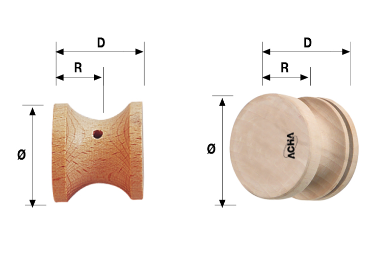 Nueces de repuesto de madera de haya 