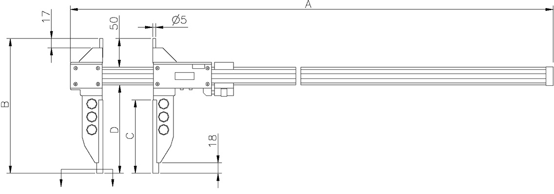 Calibre digital para tornero de fibra de carbono