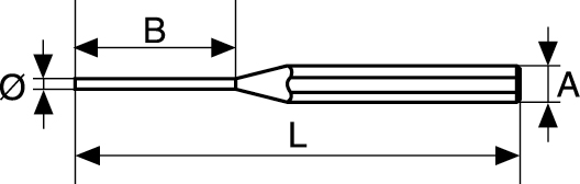 Botador cilíndrico mango octogonal cromo vanadio