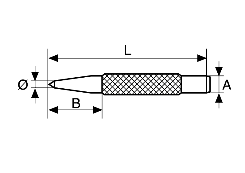 Granete de cromo vanadio moleteado