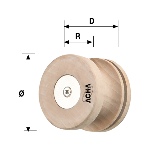Nueces de repuesto de madera de haya con imán de neodimio Ø30 Nueces de repuesto de madera de haya con imán de neodimio Ø30