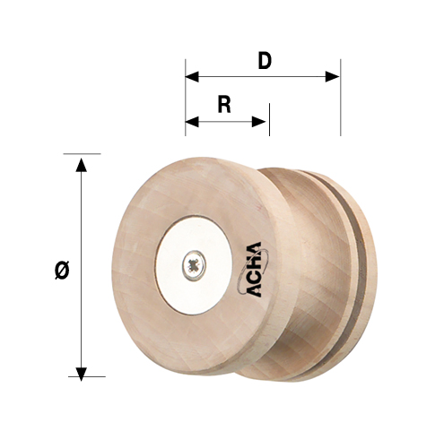 Nueces de repuesto de madera de haya con imán de neodimio Ø30