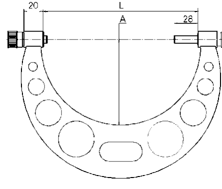 Micrômetro externo. Bigornas deslocáveis