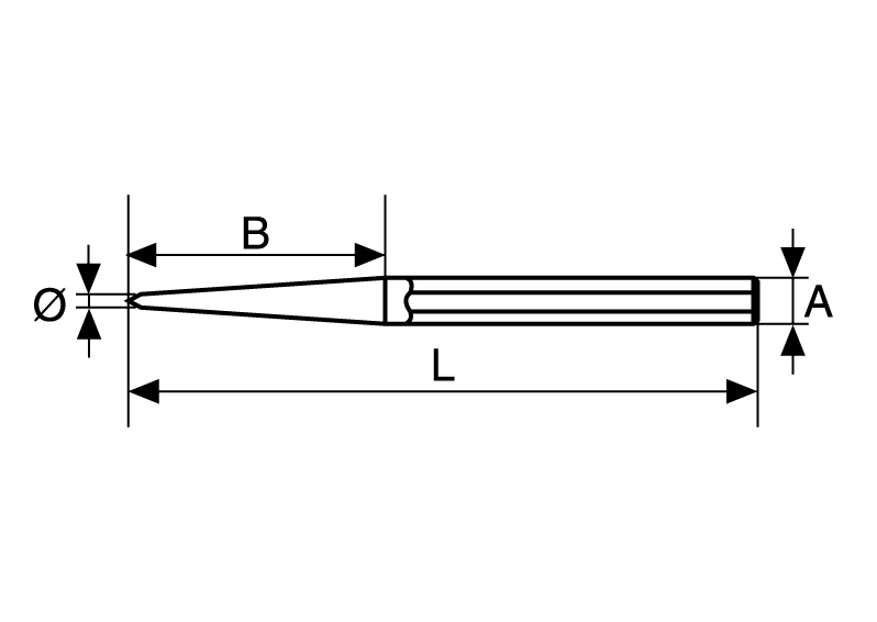 Granetes con punta de metal duro hexagonal